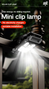 New upgraded intelligent sensing solar clip lamp outdoor courtyard lamp garden lighting solar wall lamp