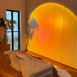 Sunset projection lamp, USB home decoration atmosphere lamp, multi-angle rotatable, suitable for home living room and bedroom
